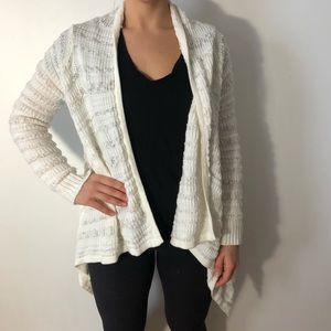 Cozy knit ivory cardigan.